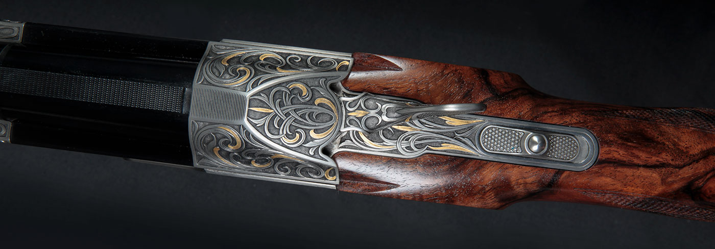 Krieghoff Custom Side Plate by Chantal Schaschl