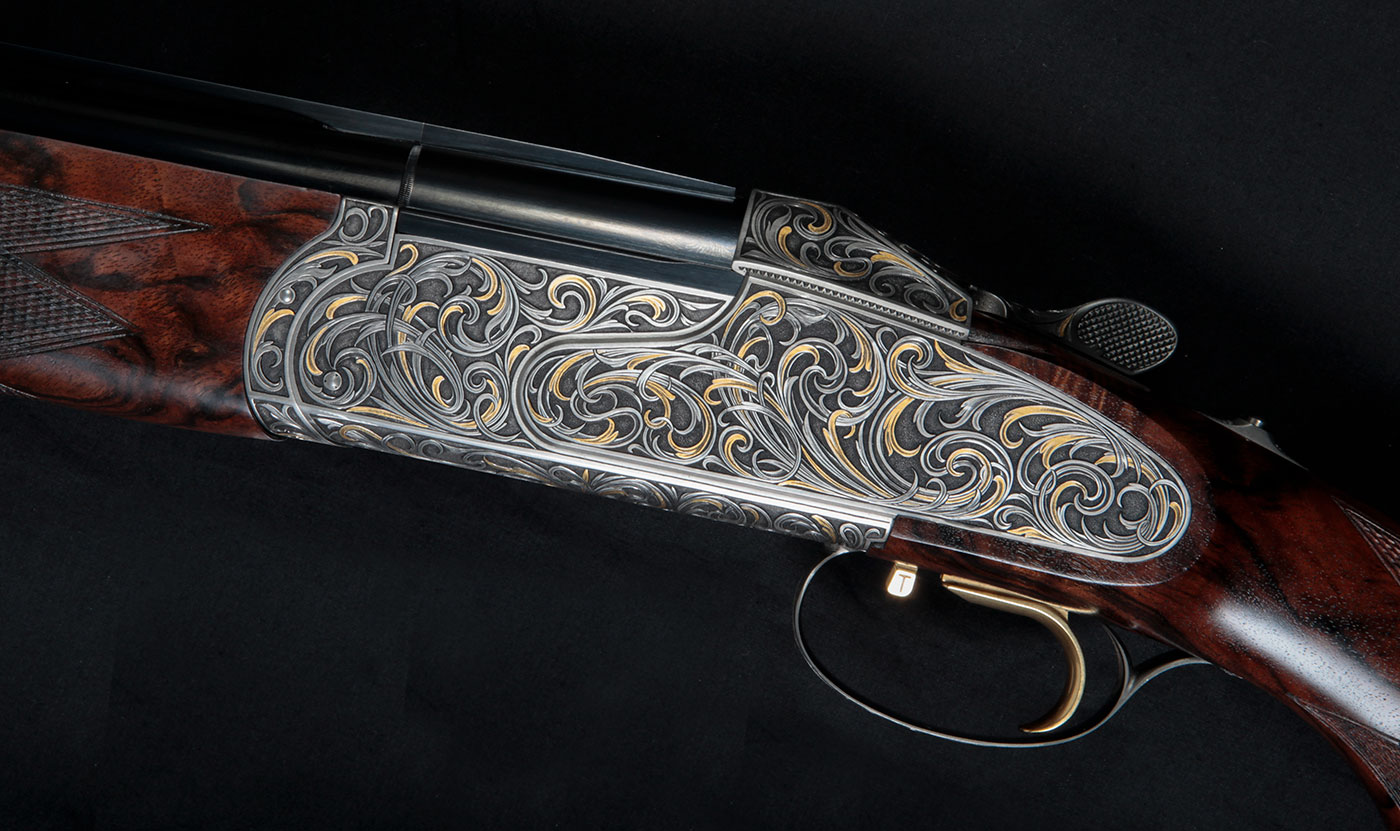 Krieghoff Custom Side Plate by Chantal Schaschl