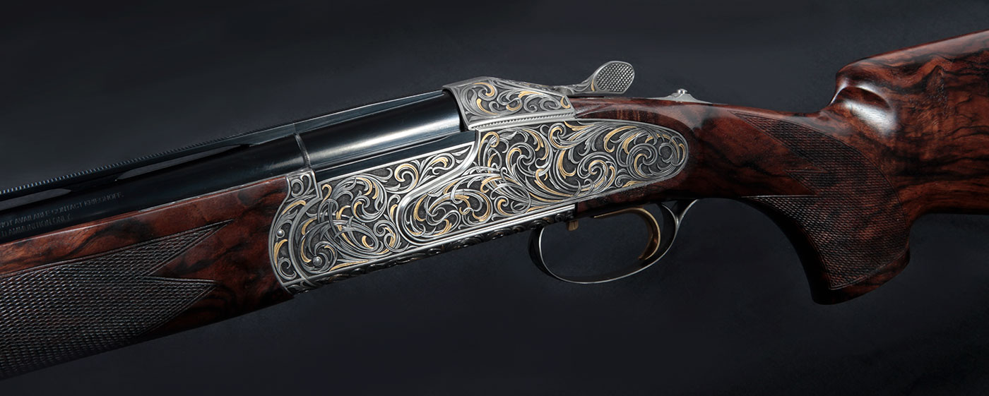 Krieghoff Custom Side Plate by Chantal Schaschl