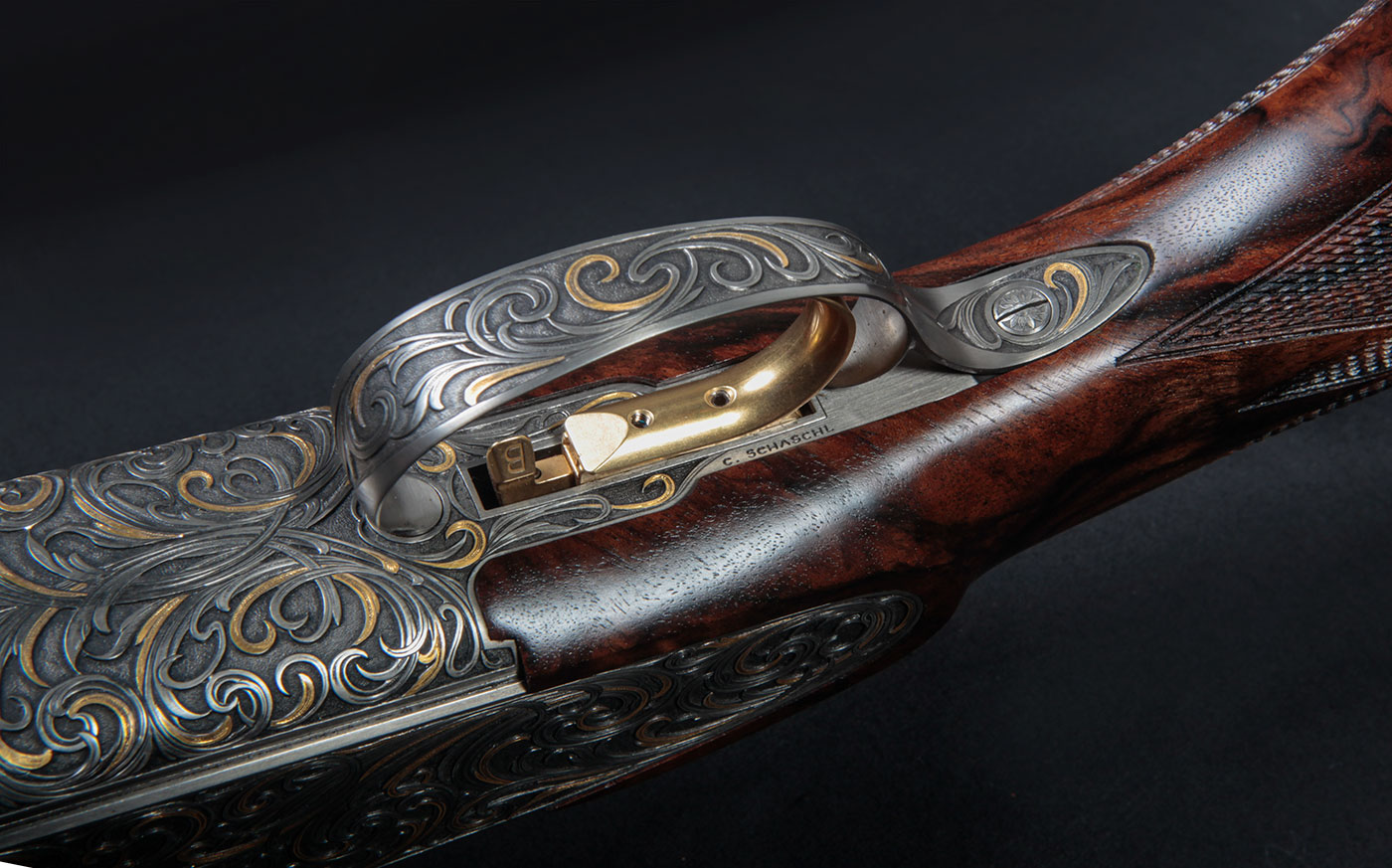 Krieghoff Custom Side Plate by Chantal Schaschl