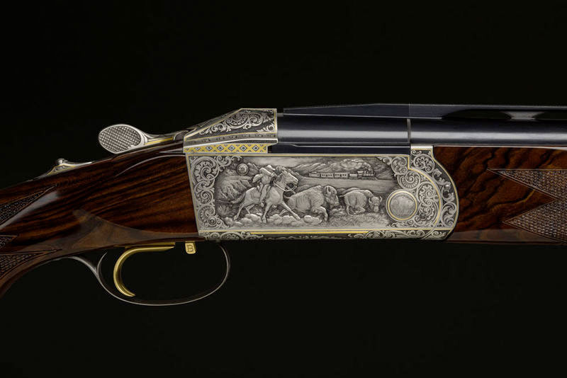 Krieghoff Custom Buffalo Bill Engraving