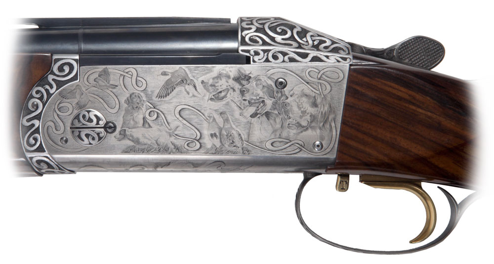 Krieghoff Custom Dogs Engraving