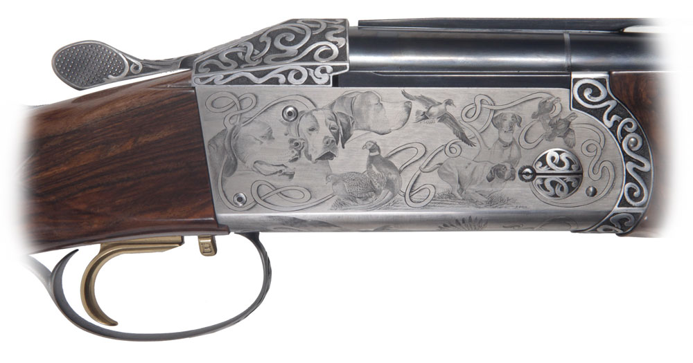 Krieghoff Custom Dogs Engraving