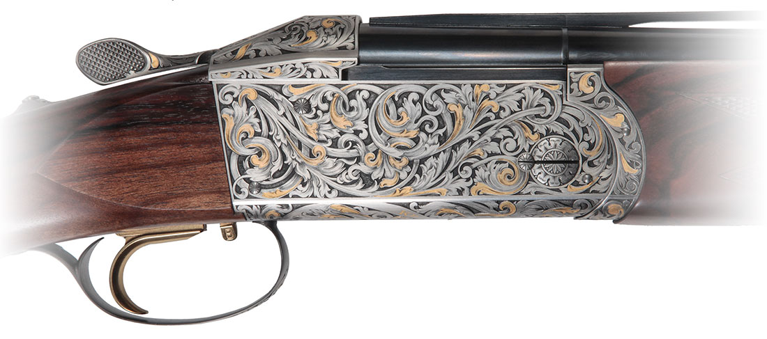 Krieghoff Custom Gold Scroll Engraving