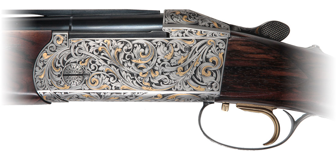 Krieghoff Custom Gold Scroll Engraving