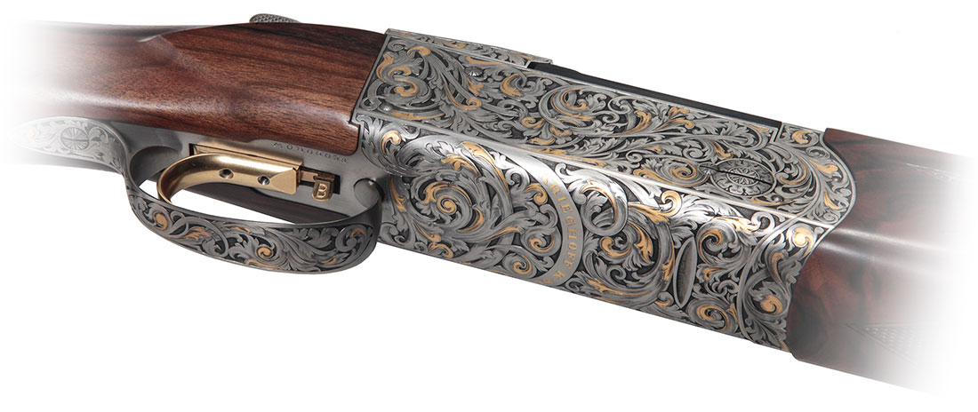 Krieghoff Custom Gold Scroll Engraving