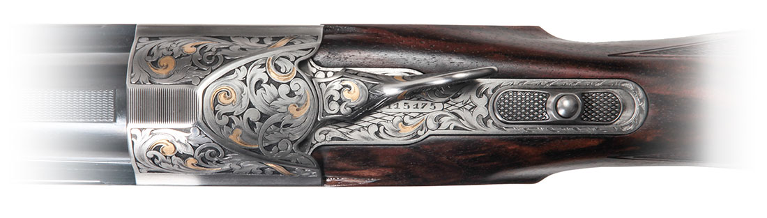 Krieghoff Custom Gold Scroll Engraving