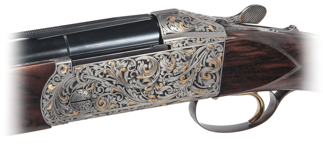 Krieghoff Custom Gold Scroll Engraving