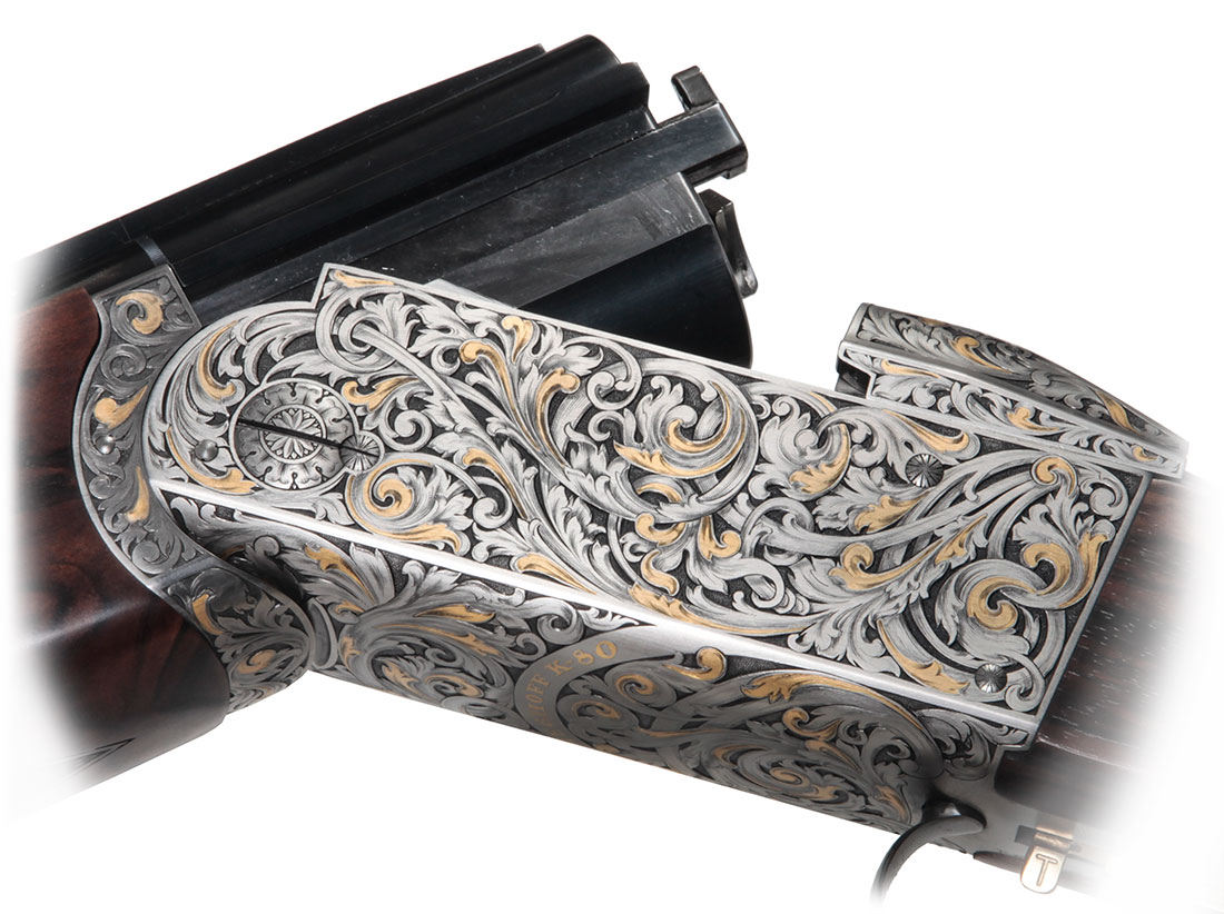 Krieghoff Custom Gold Scroll Engraving