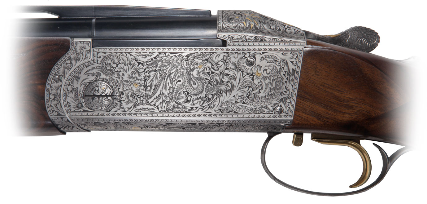 Krieghoff Custom Dragon Engraving