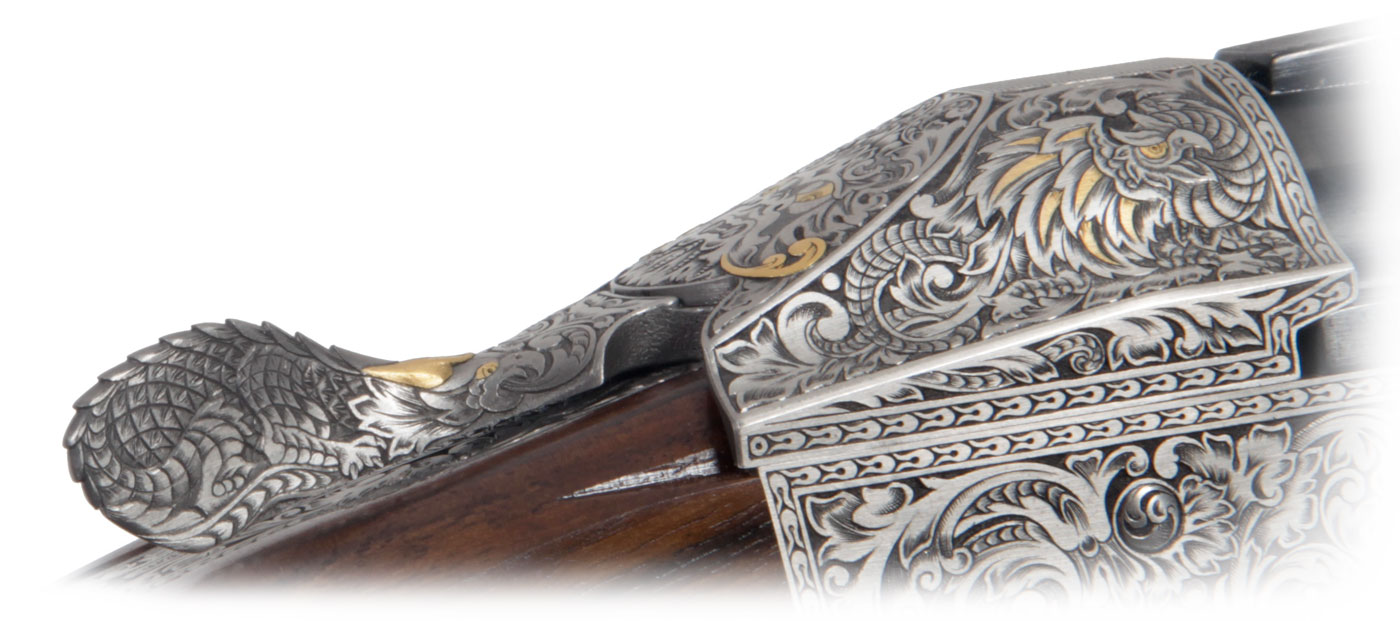 Krieghoff Custom Dragon Engraving