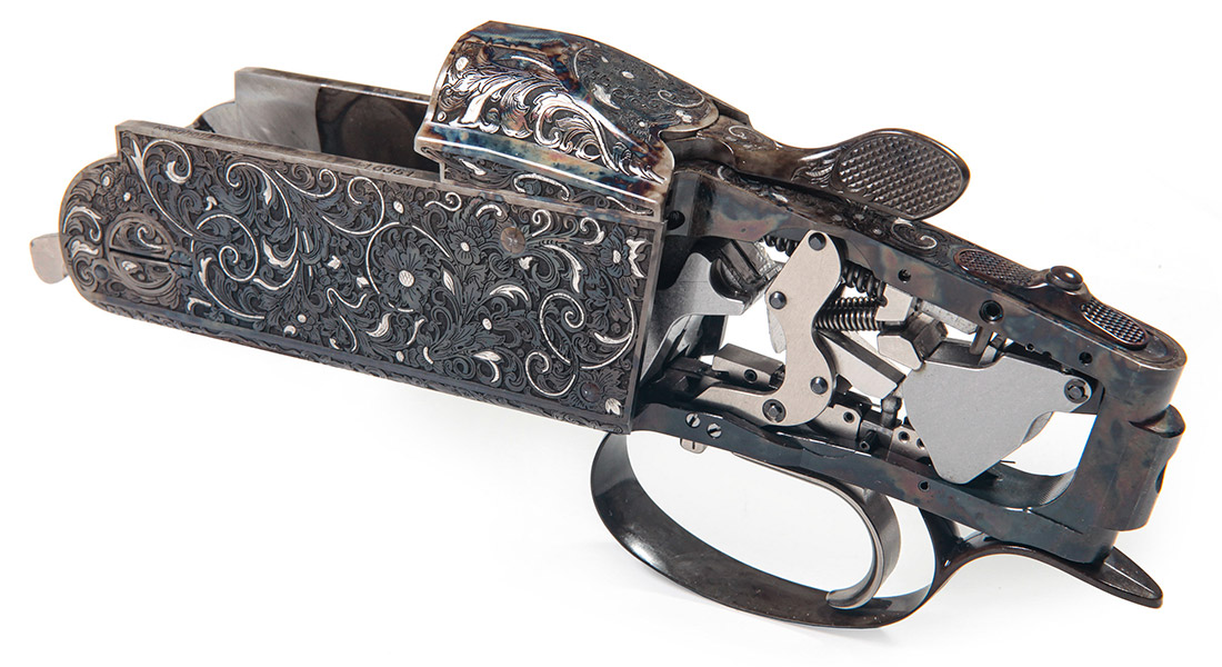 Krieghoff Platinum Renaissance Colour Case Engraving