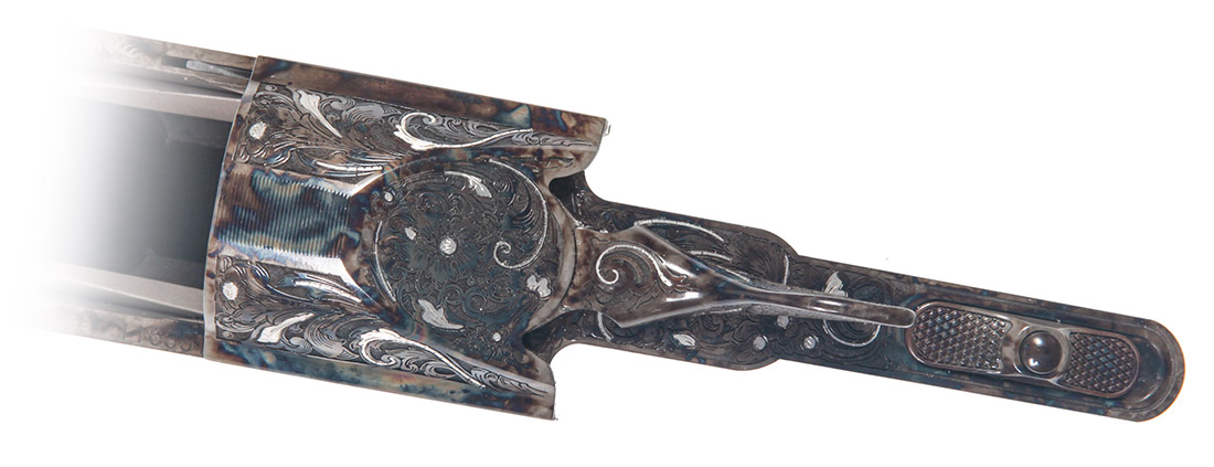Krieghoff Platinum Renaissance Colour Case Engraving