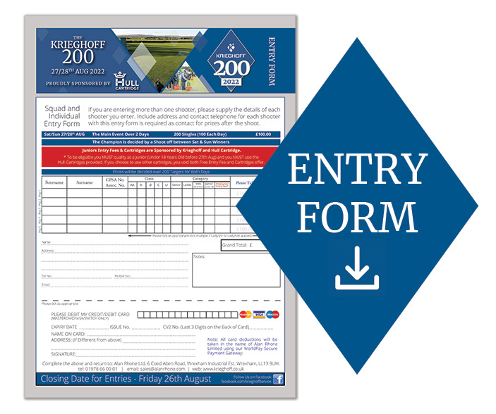 Krieghoff 200 Entry Form
