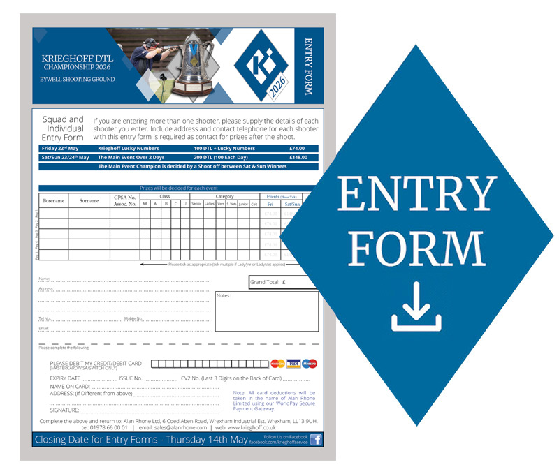Krieghoff  Entry Form